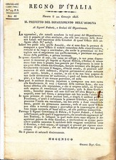 J323-PERIODO NAPOL.-REGNO D'ITALIA-CIRCOLARE NOVARA SULL'ORDINE PUBBLICO 1808