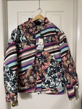 Free People 328 Women XL Movement Bunny Slope Puffer Jacket Black Diamond Combo