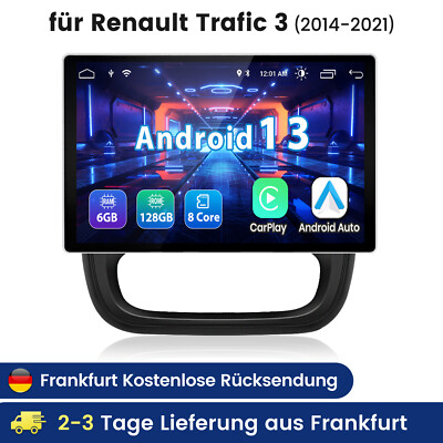 6+128G Carplay Für Renault Trafic Nissan Android13 Autoradio GPS Nav BT SWC DAB+