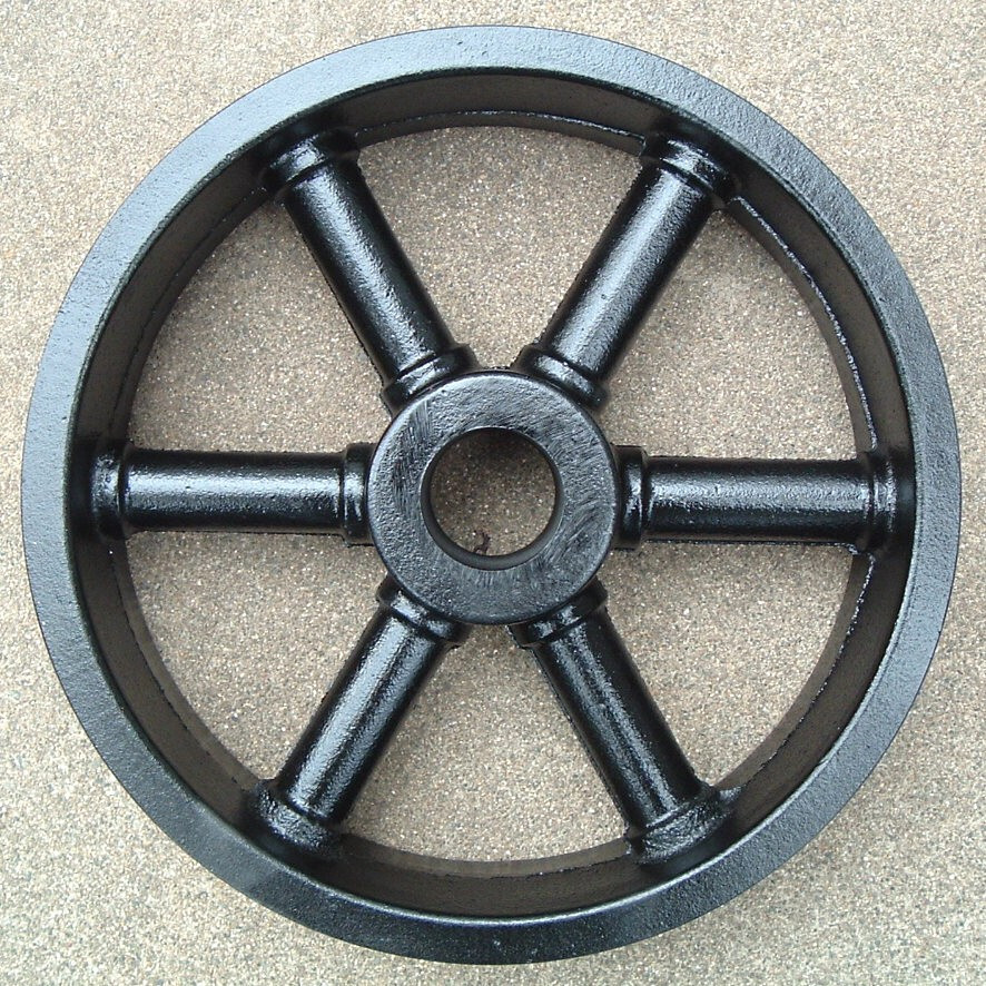 ANTIQUE HIT & MISS GAS ENGINE CAST IRON CART WHEEL SET 11