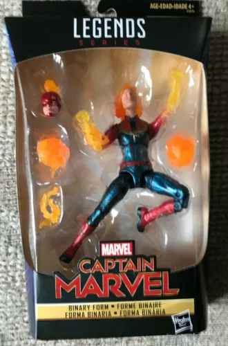 MARVEL LEGENDS HASBRO WALMART EXCLUSIVO CAPITÁN MARVEL FORMA BINARIA NUEVO