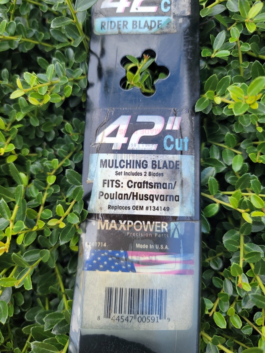 MaxPower 42'' in. Mulching Mower Blade Set For Riding Mowers MaxPower 42'' in. Mulching Mower Blade Set For Riding Mowers
