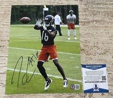 Taylor Gabriel Chicago Bears Autographed Signed 8X10 Photo Beckett COA
