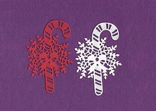 CHRISTMAS CANDY CANE die cuts scrapbook cards