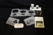 16 Piece Embossing Lot w/Powder, Ink, Templates, Cardstock,  Embossing Tools