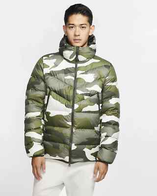 Nike Sportswear Down Fill Windrunner Jacket Olive Size BV4763