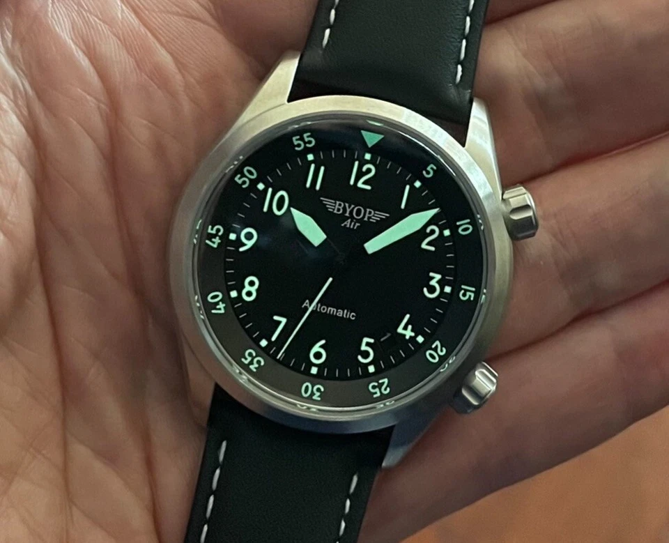 BYOP Avitimer Reloj Piloto Seiko Automático Zafiro Suizo C3 Lume Foto 2 de 4