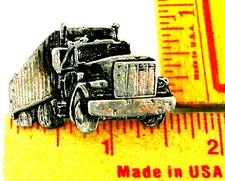 Semi Truck pin vintage collectible old trucker hat pinback trucking memorabilia