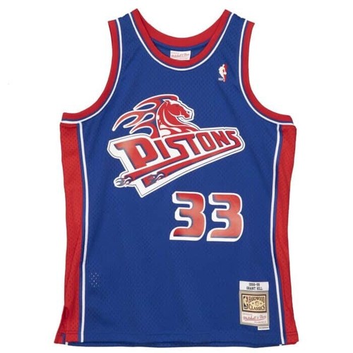Camiseta deportiva Grant Hill 3XL Detroit Pistons Mitchell & Ness 1998-99 Swingman - azul - Imagen 1 de 3