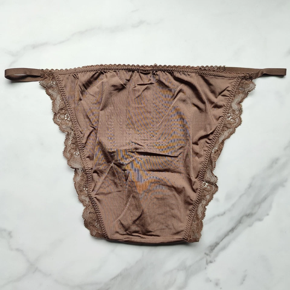 Victoria's Secret Dream Angels Lace-Trim Smooth String Bikini Panty Mousse - Image 3 of 4