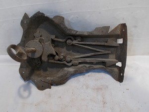 Barock Schloss antik mit Schlüssel 25x20cm geschmiedet Tür Aufsatz