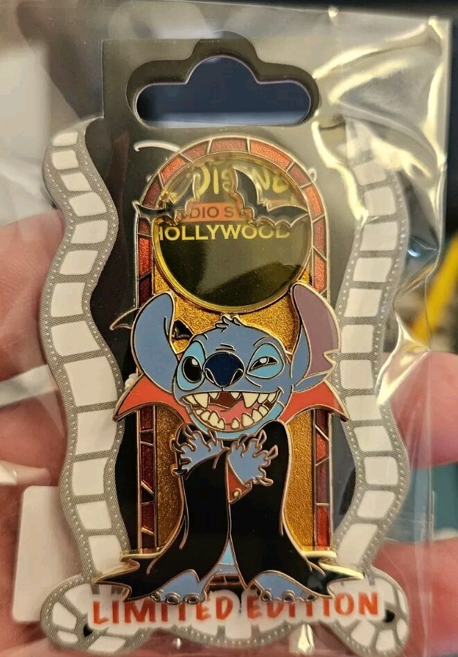DSSH Halloween Vampires Stitch Stained Glass Disney Pin New Soda Fountain LE400
