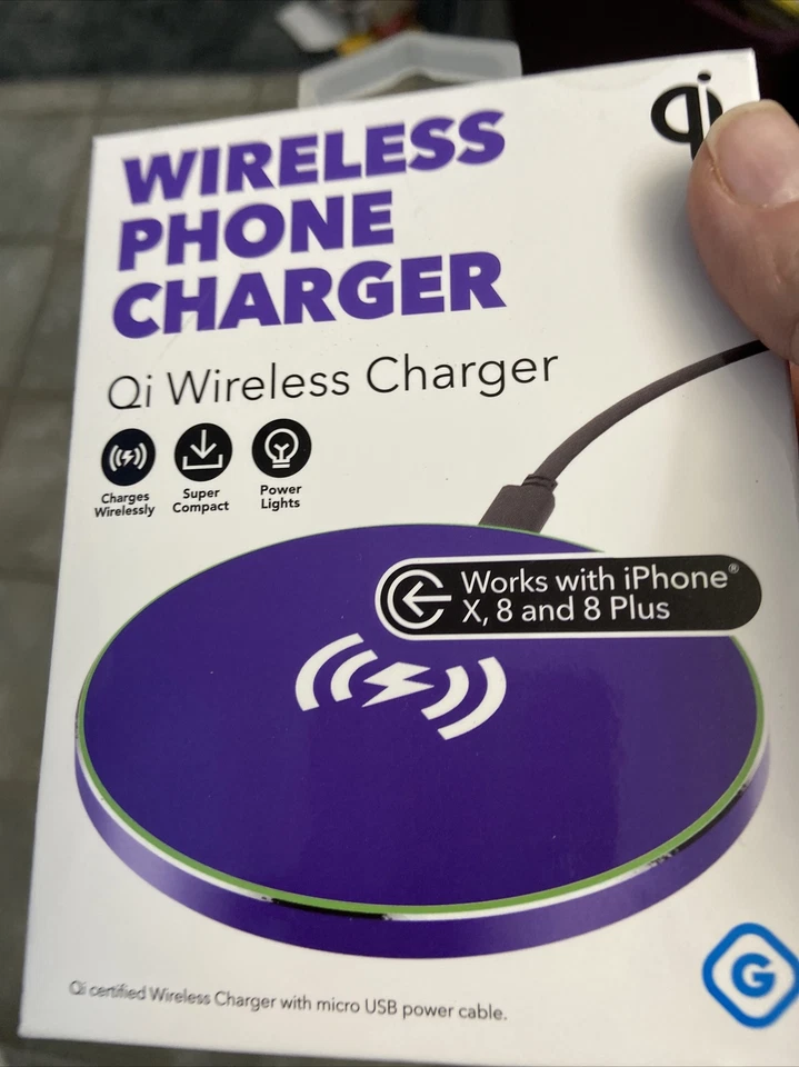 GEMS Qi 无线手机充电器,紫色 — 第 4/4 张图片