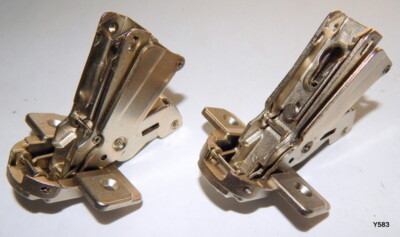 2 QTY Nickel Finish Self Close Folding Hinges 1-3/4'' Center