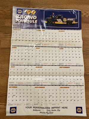 1999 Racing Schedule Calendar 12 Months | eBay