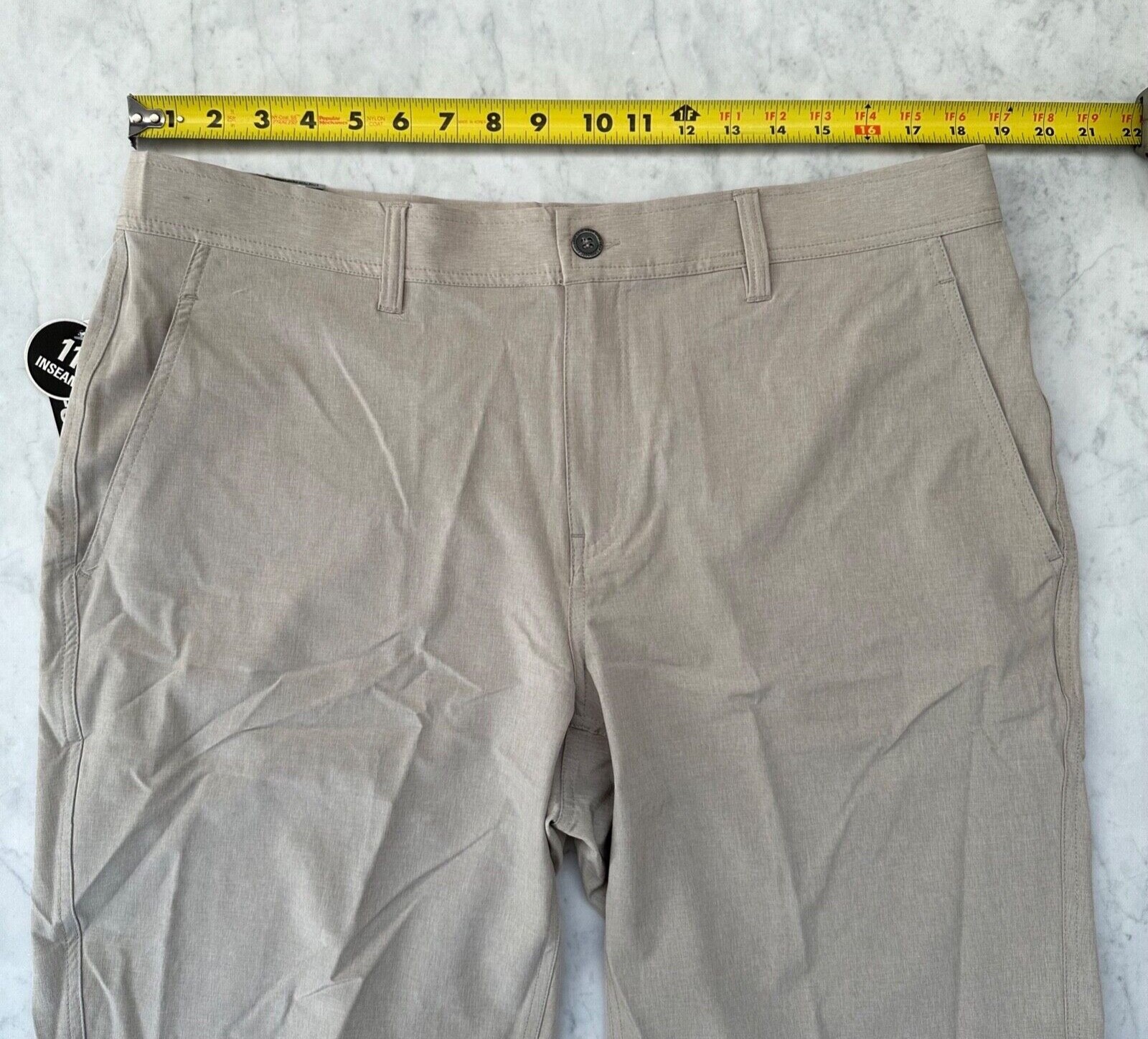 COOLKEEP Men's 36 x11 Beige Lightweight Quick Dry Stretch Performance