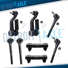 8pc Front Inner Outer Tie Rods Idler Arm for 95 - 02 Chevy Astro GMC Safari AWD