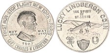 Medal USA 1927 Lucky Lindbergh Coin ss-vz 100083