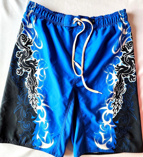 Surf Gear Swim Trunks Dragon Pattern (S)