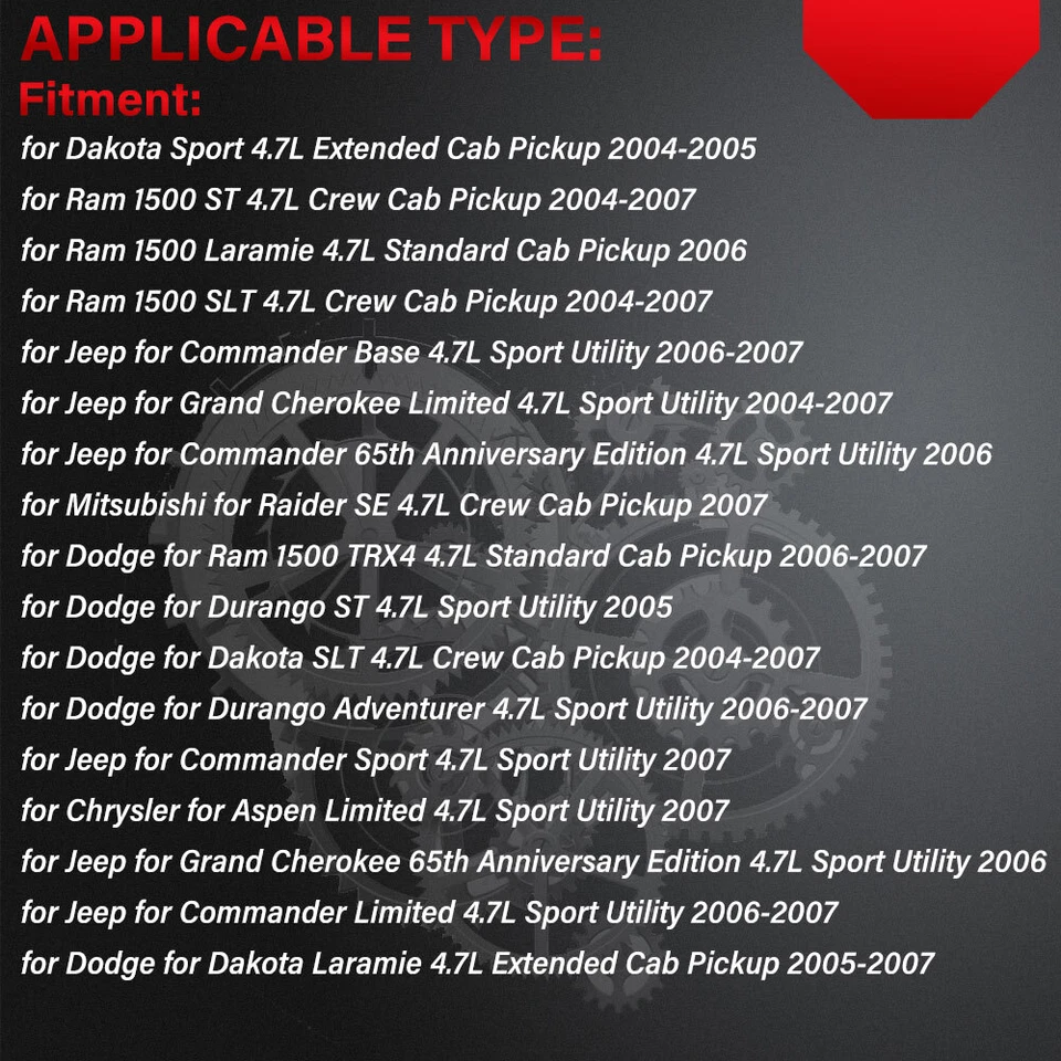 Timing Chain Kit Head Gasket For Dodge Ram Jeep Grand Cherokee 04-07 TRX4 4.7L - Image 4 of 4