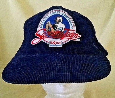 EXXON HAT ATLANTIC COAST CONFERENCE ACC SUPREME TEAM FOOTBALL PATCH BLUE STRAP.