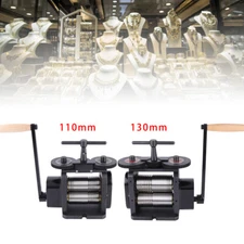 110mm Manual Rolling Mill Machine Wire Flat Pattern Sheet Metal Jewelry Tool US