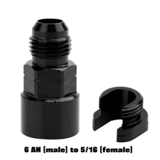 6AN to 5/16" Return EFI Fuel Rail Line Fitting Adapter Quick Disconnect Push On