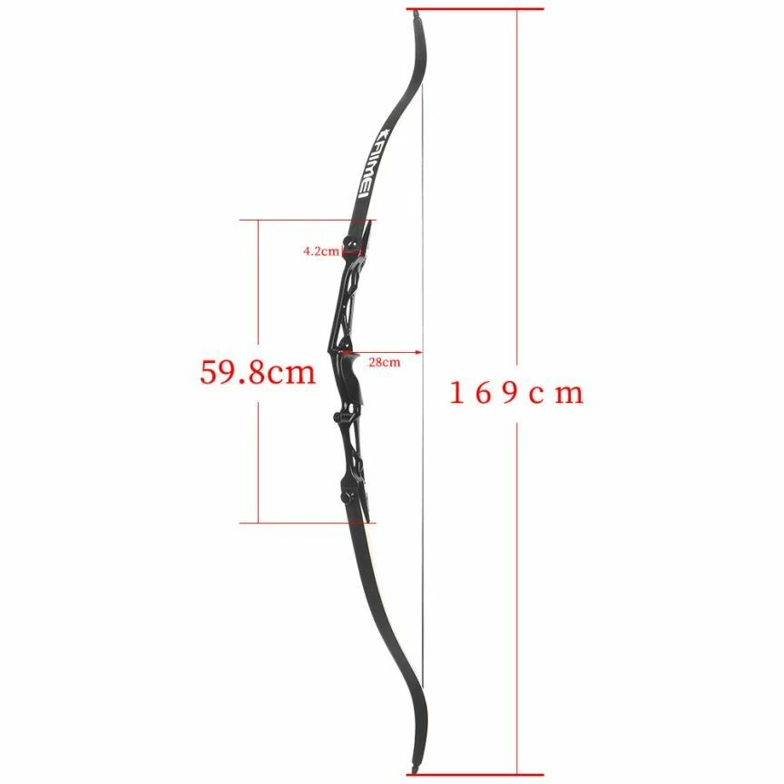 66" 68'' 70”Takedown Recurve Bow 12-40Ibs Aluminum Riser Archery Hunting Target - Image 2 of 4