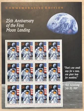 1994 Scott # 2841 - 29¢ FIRST MOON LANDING - Full Sheet of 12 Stamps - Mint NH
