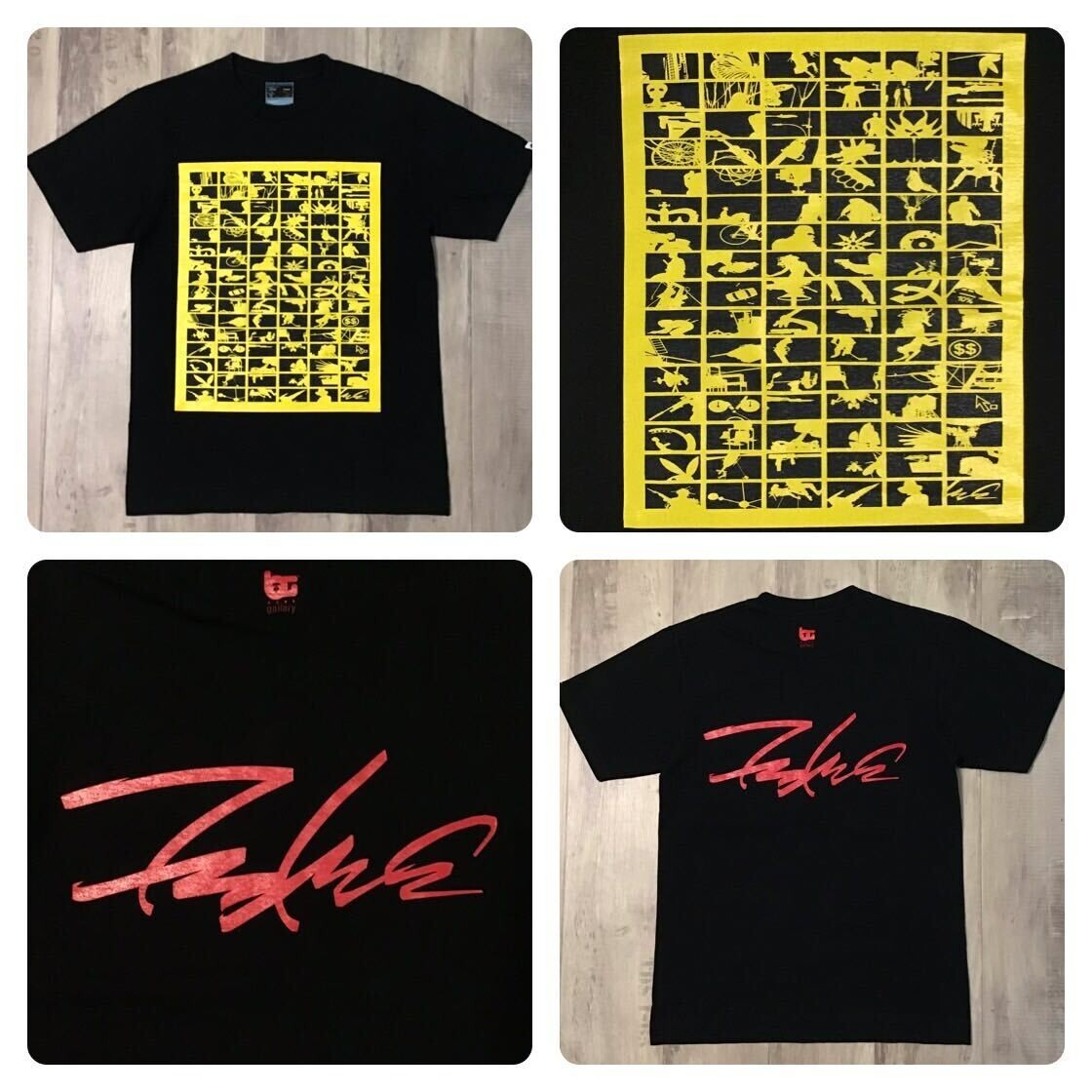 FUTURA BAPE GALLERY非売品フライヤー 2003 Futura × Bape Gallery limited T-shirt Black A Bathing Ape