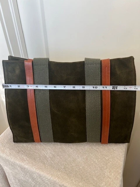 Sundance Olive Green Suede Leather Handbag Purse - Image 4 of 4