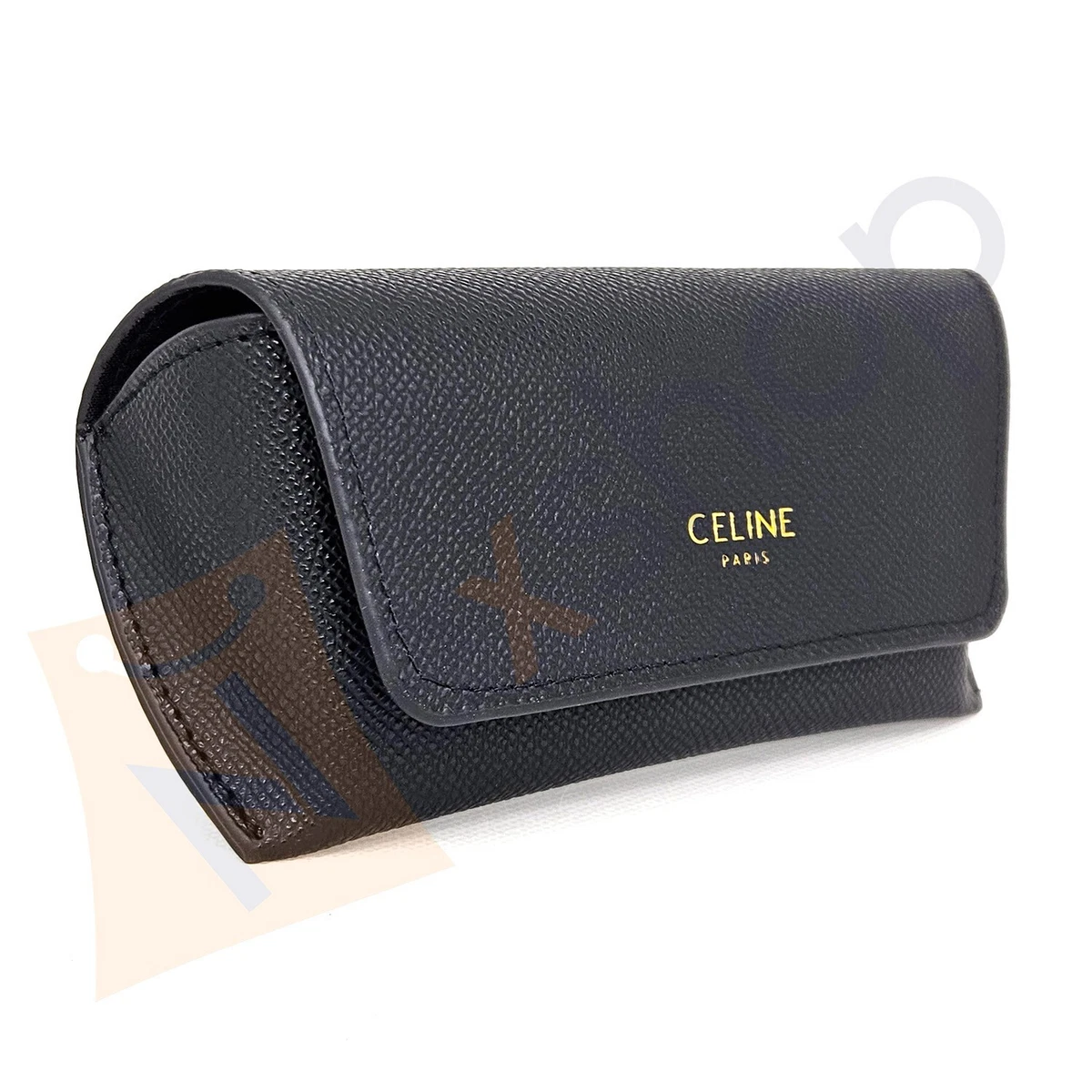 Celine Sunglasses Eyeglasses Soft Black Leather Case w Cleaning