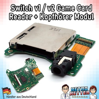 Nintendo Switch v1 v2 Game Card Reader + Kopfhörer Buche Modul Spiel Kartenleser