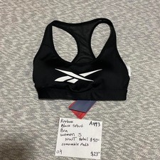 Reebok black sport S retail 40 removable pads NWT. SKU-A493 activewear