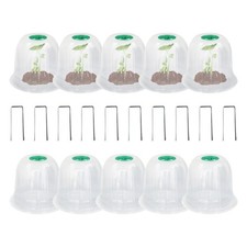 Pflanzenabdeckungen, 10 Stück, verstellbare obere Belüftung, seitliche Luftstr