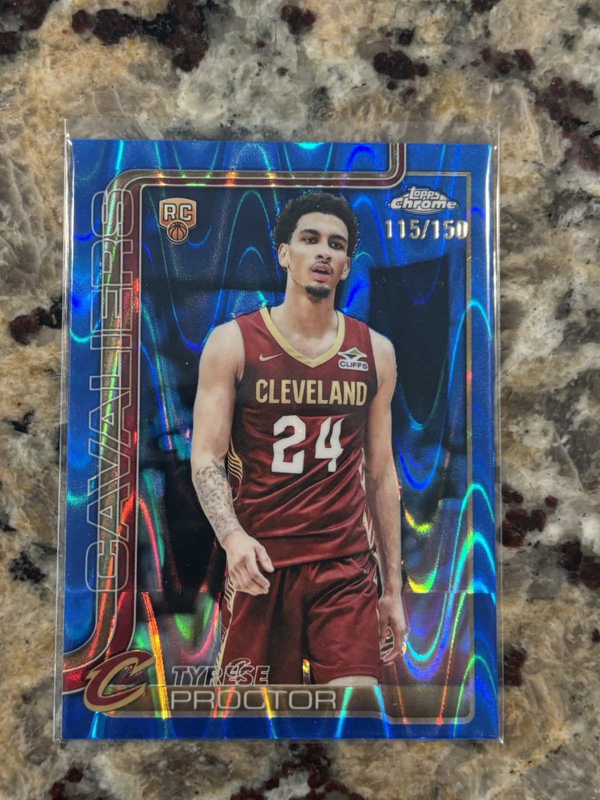 2025-26 Topps Chrome - Tyrese Proctor #300 Blue Raywave Refractor 115/150 (RC)