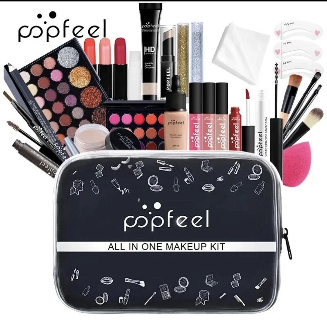 Popfeel 24PC Makeup Kit All In One Eyeshadow Blush Lip Face Palette New
Opens in a new window or tab