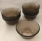 PYREX 3.5" Amber Glass (8) Scalloped Dessert Cup Bowl