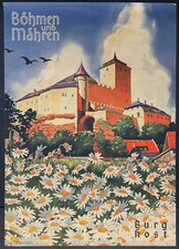 Bohmen und Mahren Burg Kost (1935) Original European Travel Poster 23x33