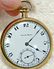 1914 South Bend Pocket Watch 12s 19J Grade 429 Vintage