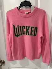 Women's Wicked Graphic Sweater Pink Size Small Rare NEW