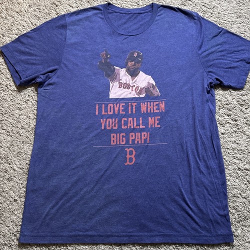 Boston Red Sox Big Papi David Ortiz T-Shirt Herren Gr. XL Navy Blau Baseball MLB - Bild 10 von 14