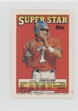 1988 Super Star Sticker Back Cards ( 106) John Elway Doug Williams #3 HOF 0au4