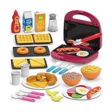 50Pcs Kids Pretend Play Breakfast Food Kitchen Toy Set, Waffle Make... Fast Ship