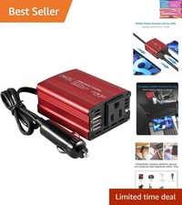 150W Car Power Inverter 12V DC to 110V AC Converter Vehicle Adapter Plug Outl...