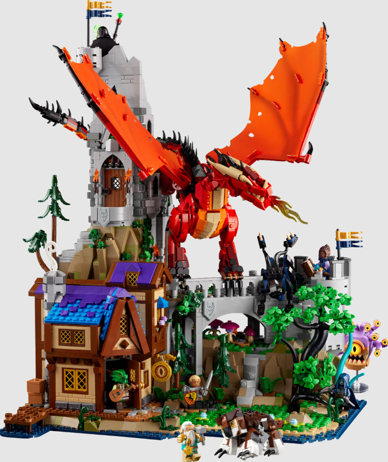 Dungeons & Dragons Red Dragon’s Tale 21348 PCS 3745 Building Blocks Set Gift M