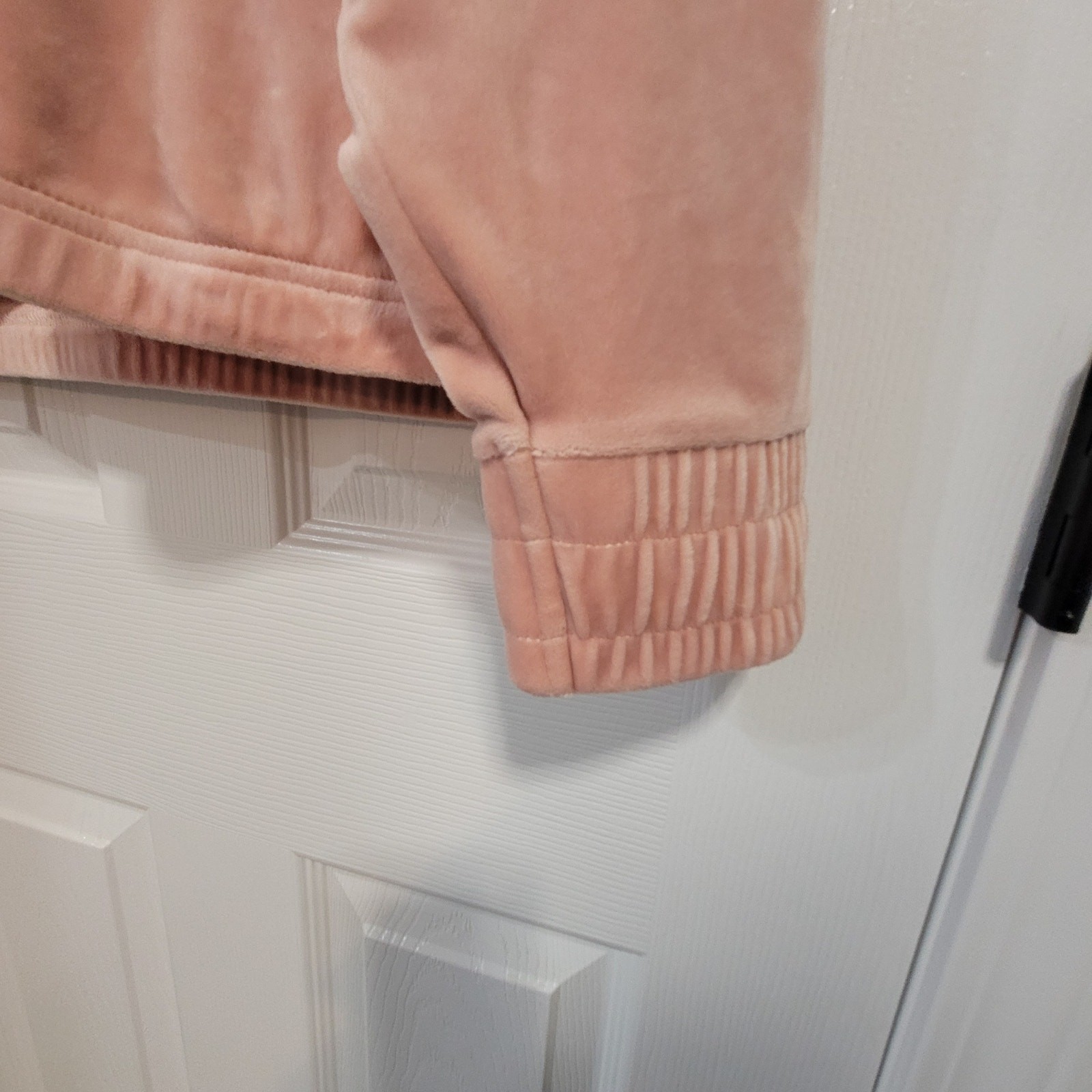 FILA Misty Rose Velour Quarto Zip Pullover Felpa con Cappuccio Donna Taglia XL