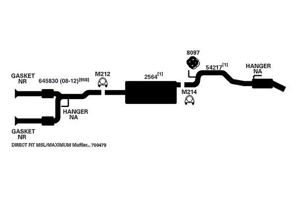For Jeep Liberty 2008-2012 AP Exhaust 54217 Aluminized Steel Exhaust Tailpipe Foto 2 de 3