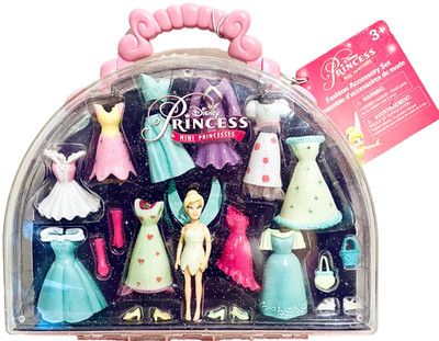 Disney Store Disney Mini Princess Tinker Bell Snap On Fashion Accessory Doll Set