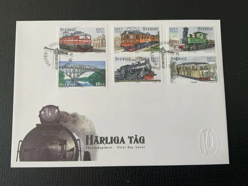 Sweden 2006 #2524,2525a-e Trains - FDC